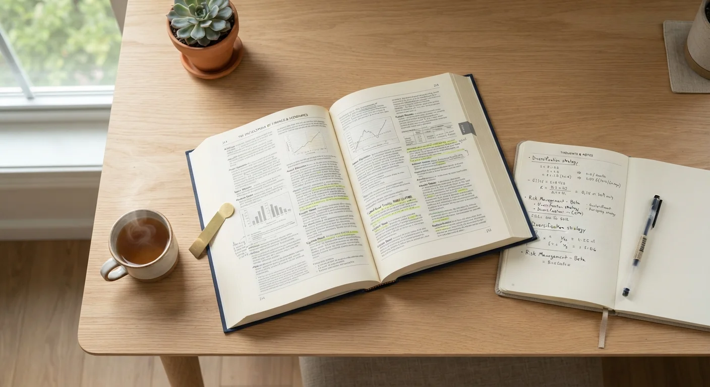 Open reference book and notebook on a desk representing a personal debt terms glossary