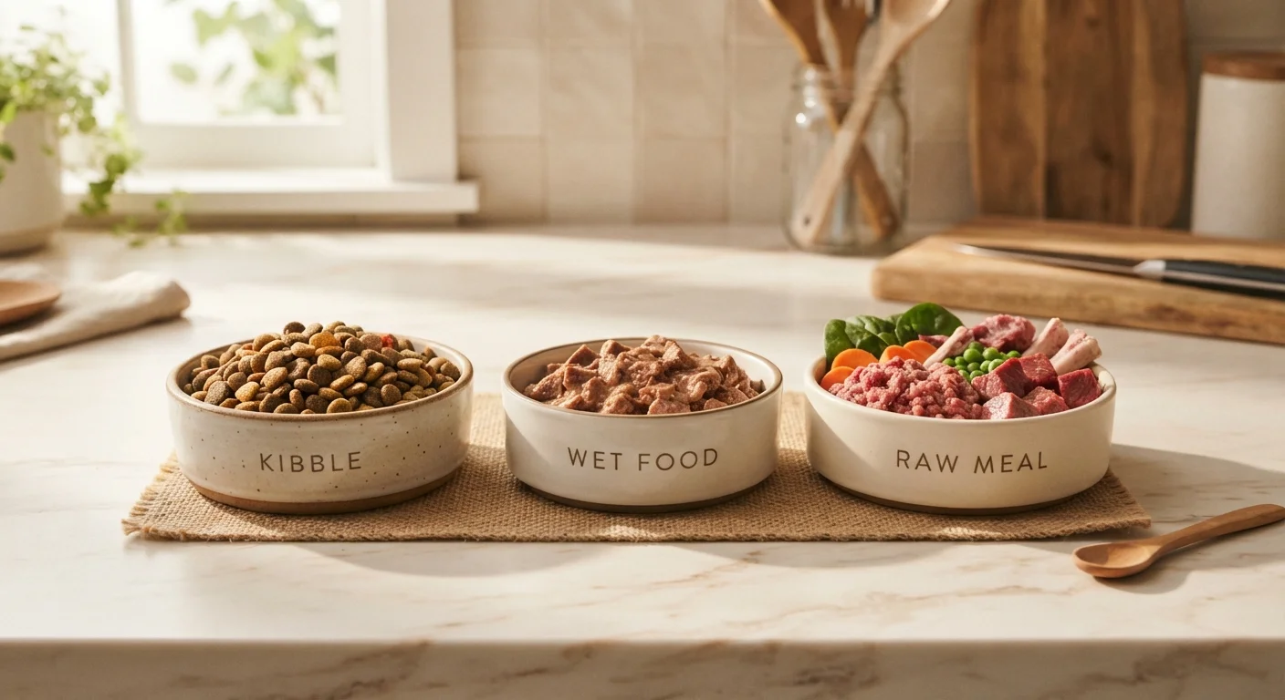 Dry Food, Wet Food, and Raw Diets: How They Differ for Dogs and Cats